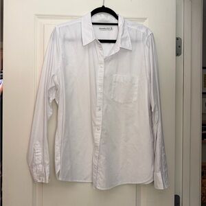 Abercrombie & Fitch White Women's Button-Down Shirt